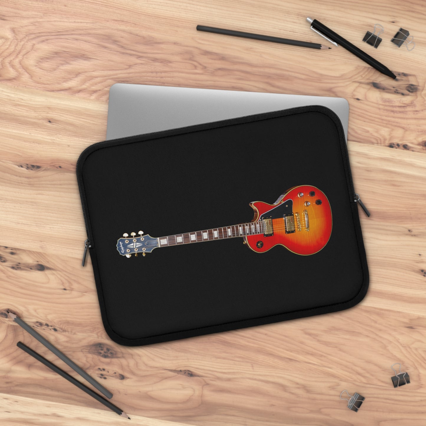 Guitar Lover's Laptop Sleeve - Musician Gift, Rock n Roll Accessory, Personalized Laptop Case, Unique Tech Bag, Music Themed Gift