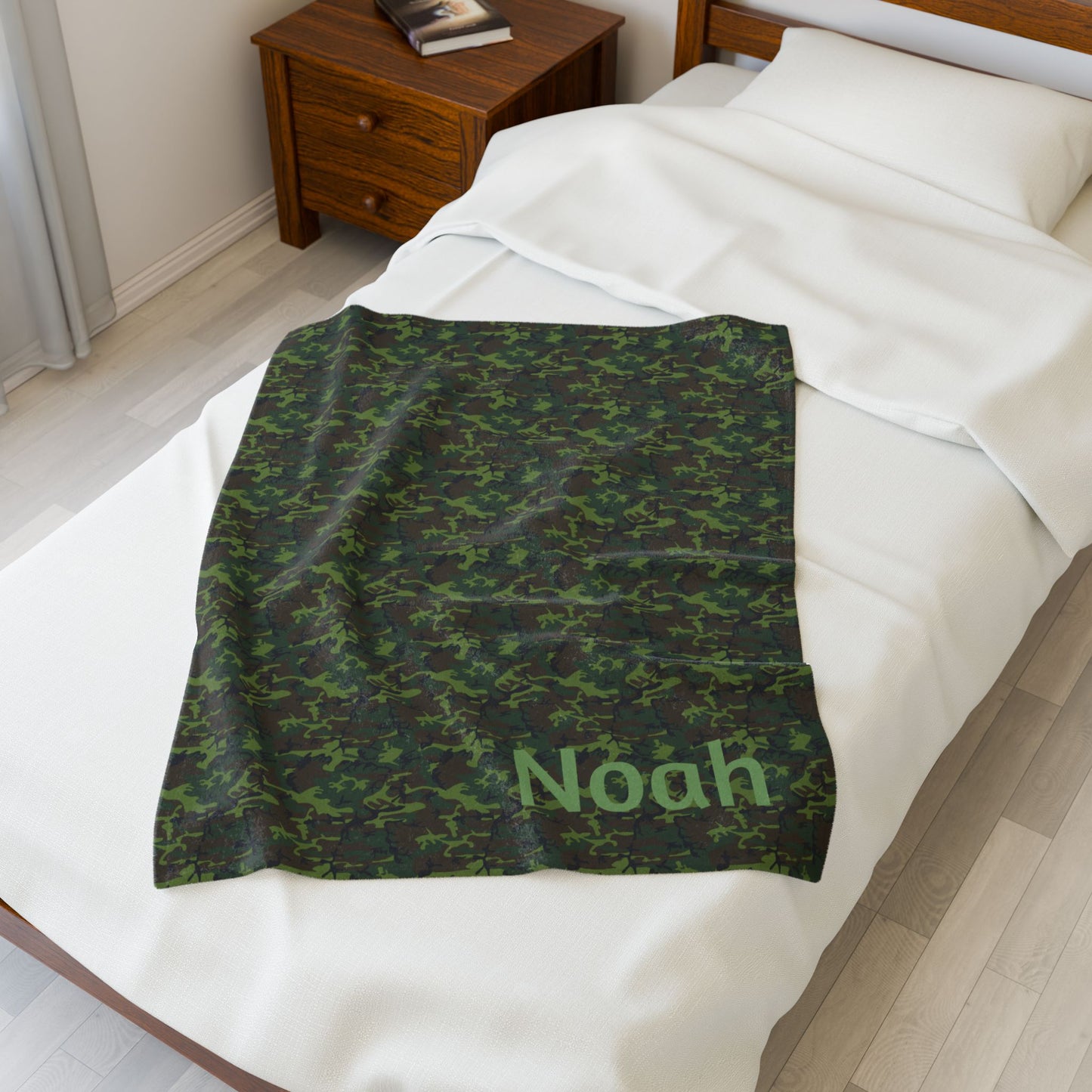 Camouflage Velveteen Plush Blanket - Noah