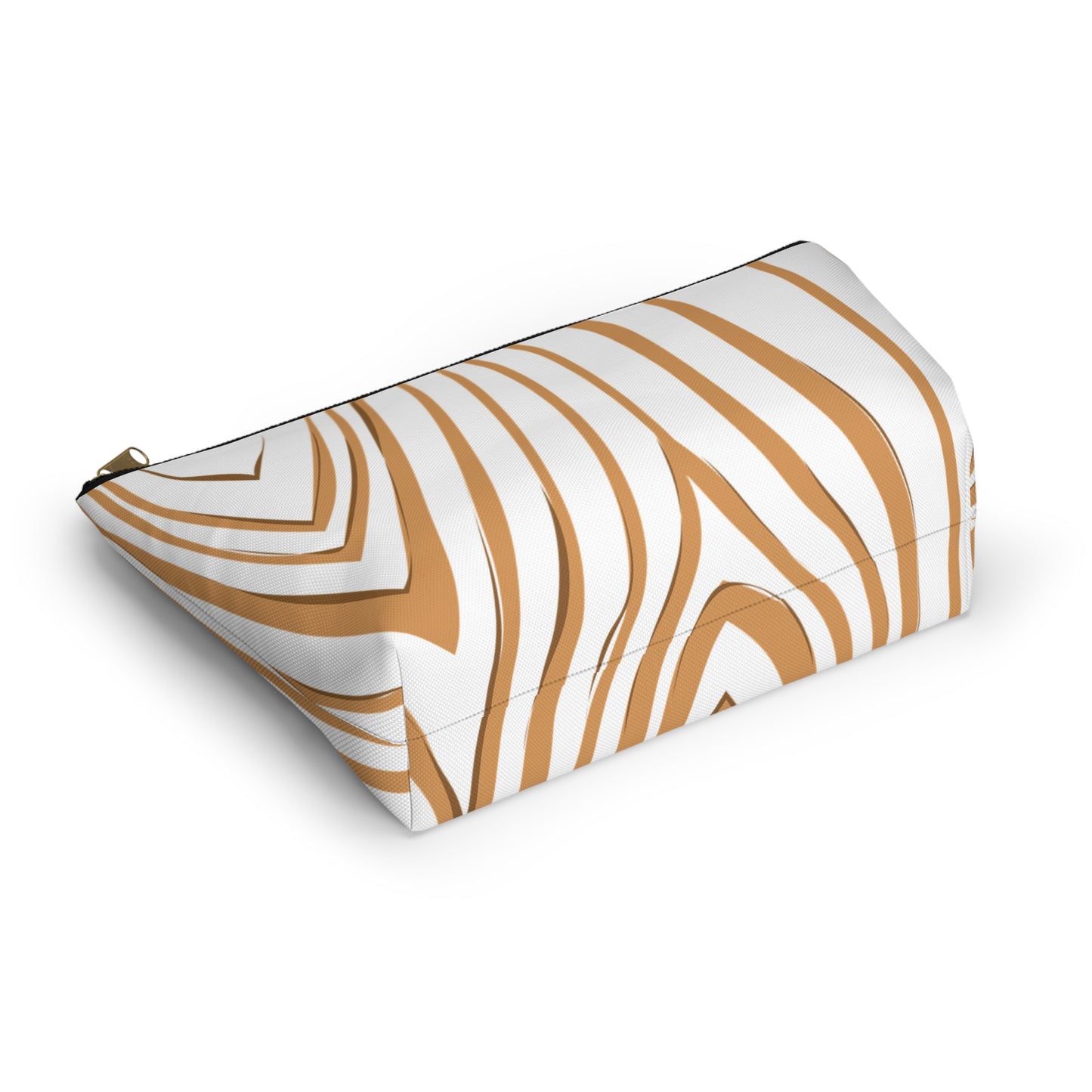 Chic T-bottom Accessory Pouch, Stylish Makeup Bag, Canvas Cosmetic Case, Travel Organizer, Gifts for Her