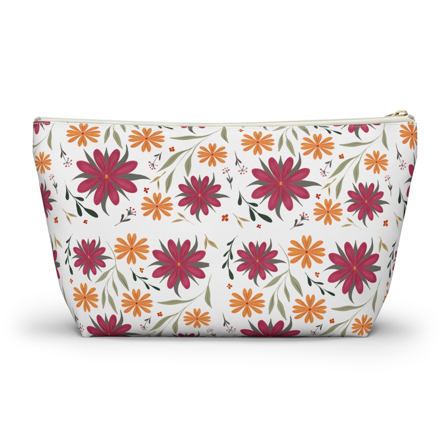 Floral Accessory Pouch - Ideal Travel Makeup Bag, Toiletry Organizer, Gift for Her, Eco-Friendly, Everyday Essentials