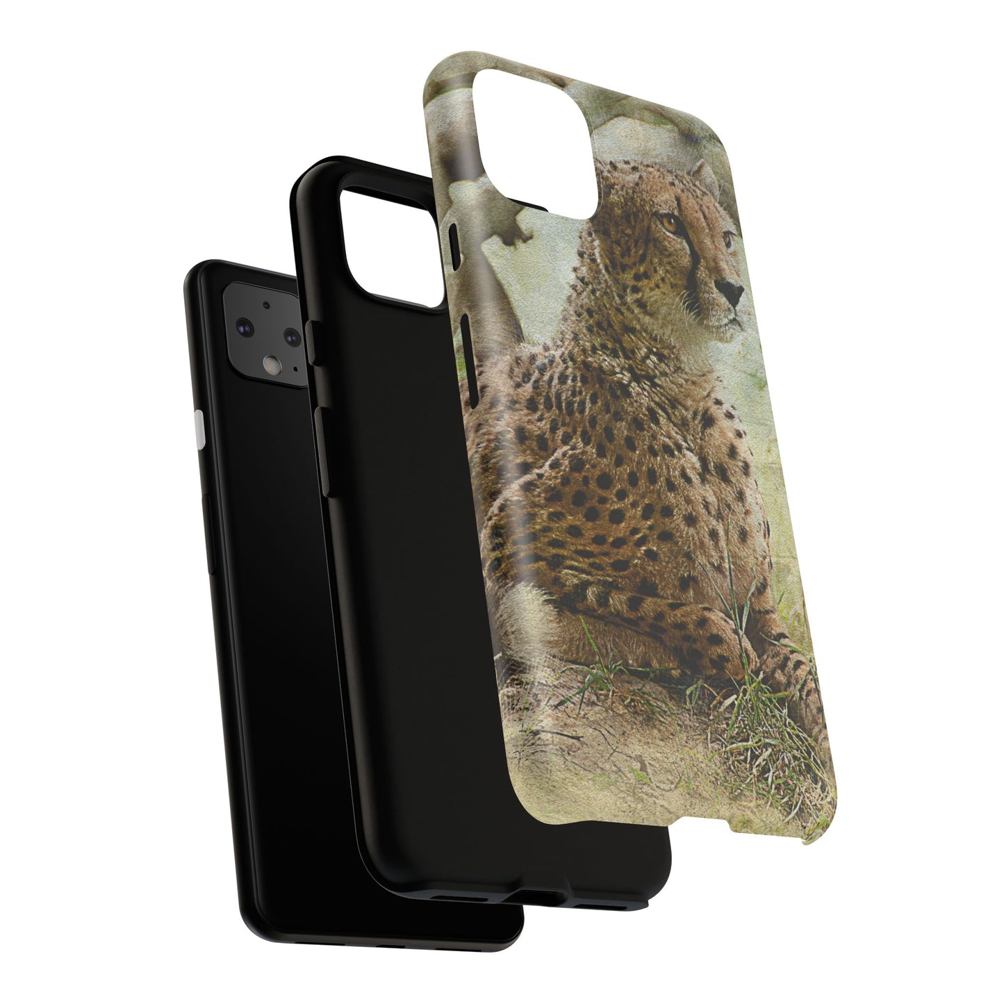 Cheetah Phone Case, Tough Cases, Animal Lover Gift, Wildlife Protection, Eco-Friendly Mobile Cover, Unique Phone Accessory