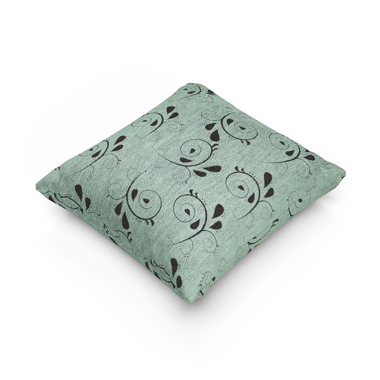 Botanical Woven Pillow - Elegant Floral Accent for Cozy Interiors