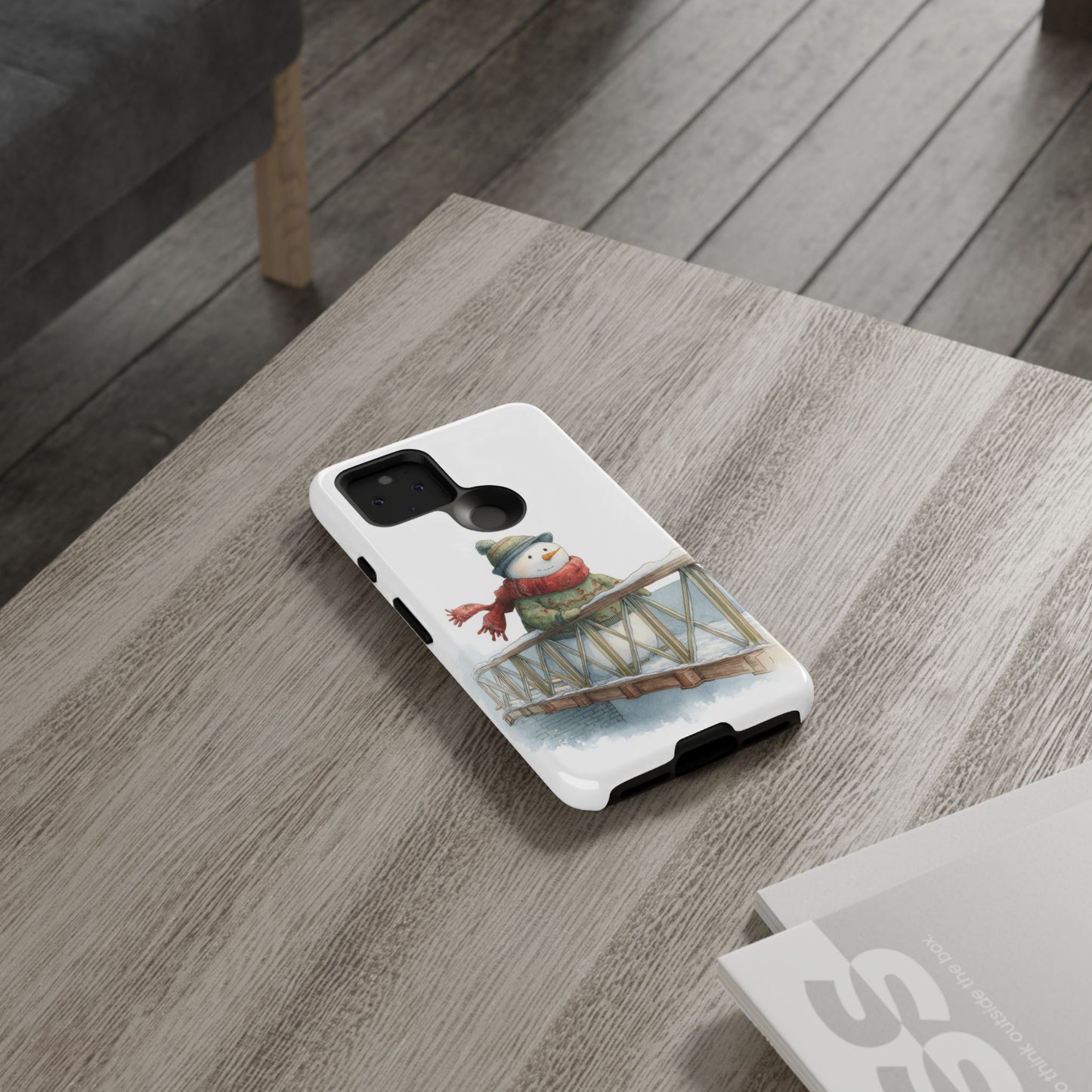 Snowman Phone Case – Winter Holiday Gift, Cute Snowman Design, Winter Accessories, Protective Phone Case, Unique Christmas Present