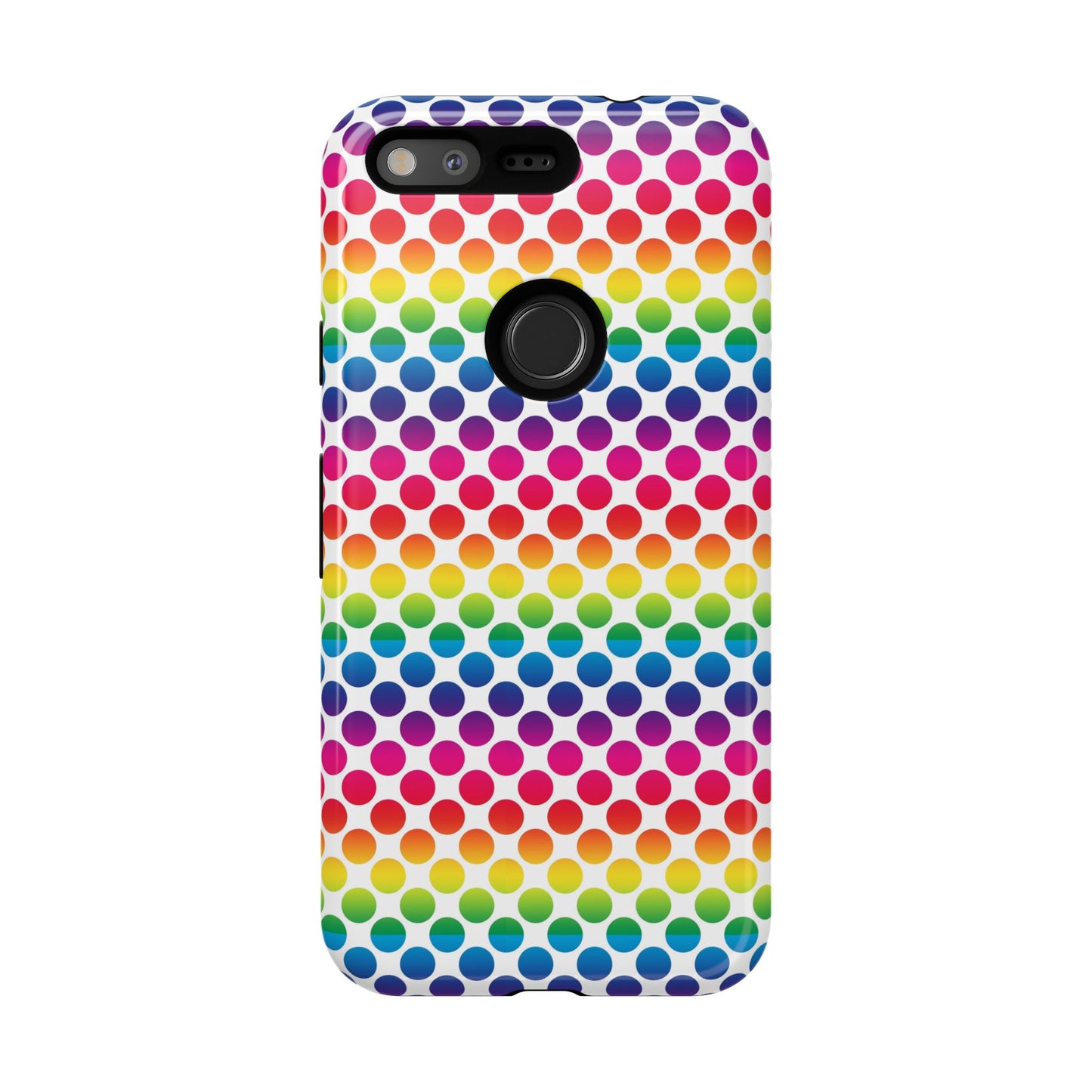 Rainbow Dot Phone Case, Colorful Phone Cover, Fun Phone Accessory, Gift for Friends, Trendy Mobile Case