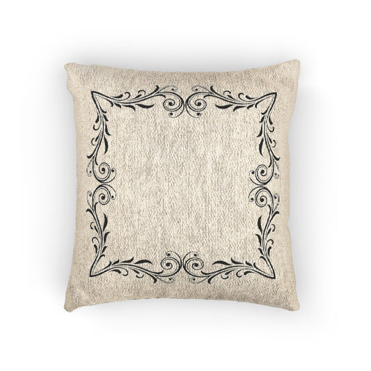 Elegant Vintage Woven Pillow, Decorative Throw Cushion, Home Decor Accent, Cozy Living Room Gift, Rustic Boho Style