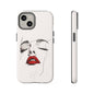 Stylish Phone Case with Artistic Lip Design, Femme Tech Accessory, Trendy Device Cover, Gift for Her, Unique Phone Accessories