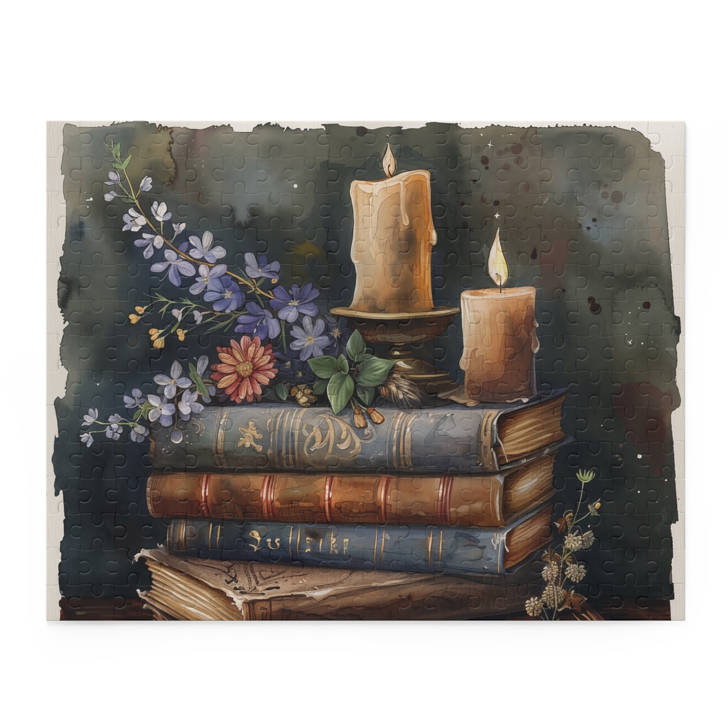 Cozy Candlelit Books Puzzle - Perfect Gift for Book Lovers, Family Activity, Home Decor, Relaxation, Fun Challenges
