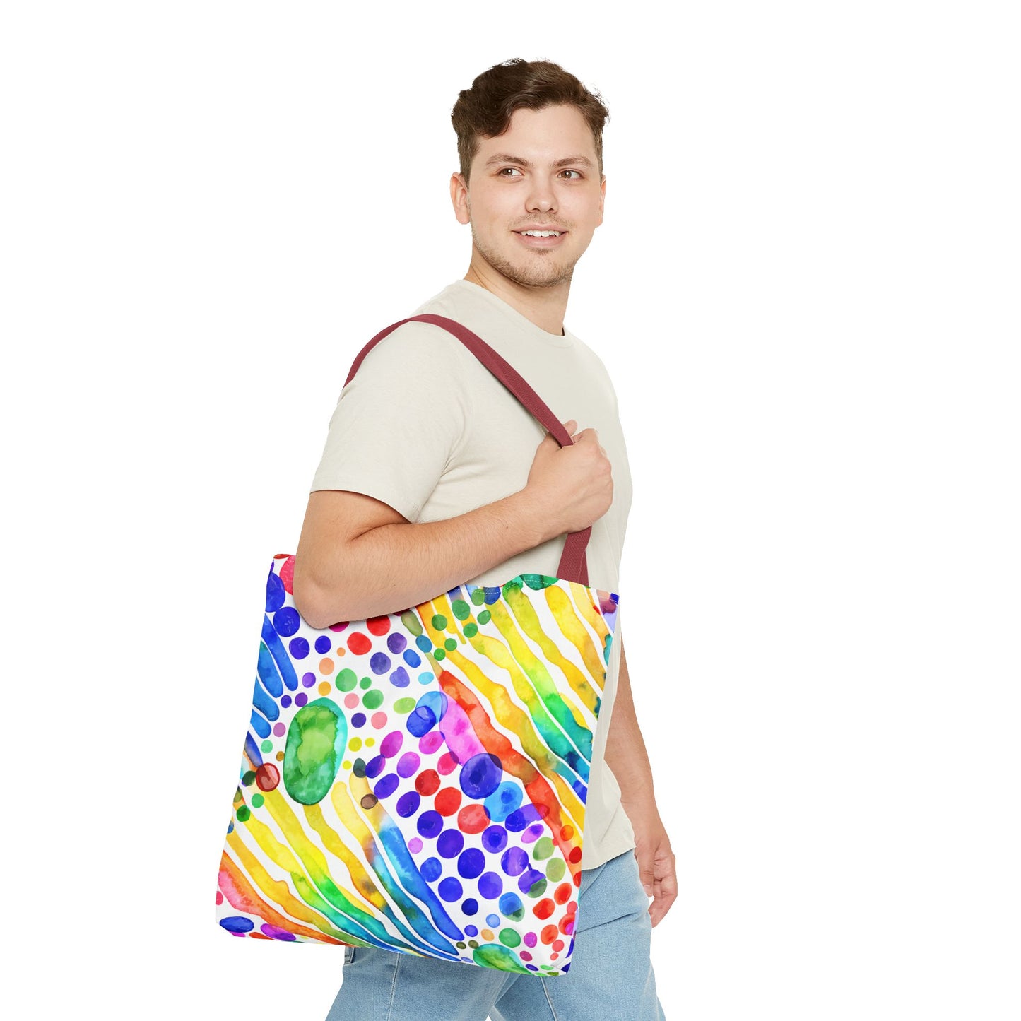 Colorful Abstract Tote Bag, Beach Bag, Shopping Bag, Summer Accessory