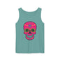 Colorful Dia de los Muertos Skull Tank Top, Unisex Summer Tee, Festival Wear