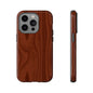 Wood Grain Phone Case, Stylish Tough Cases, Nature-Inspired Protective Cover, Unique Gifts for Him and Her, Eco-Friendly Tech Accessory