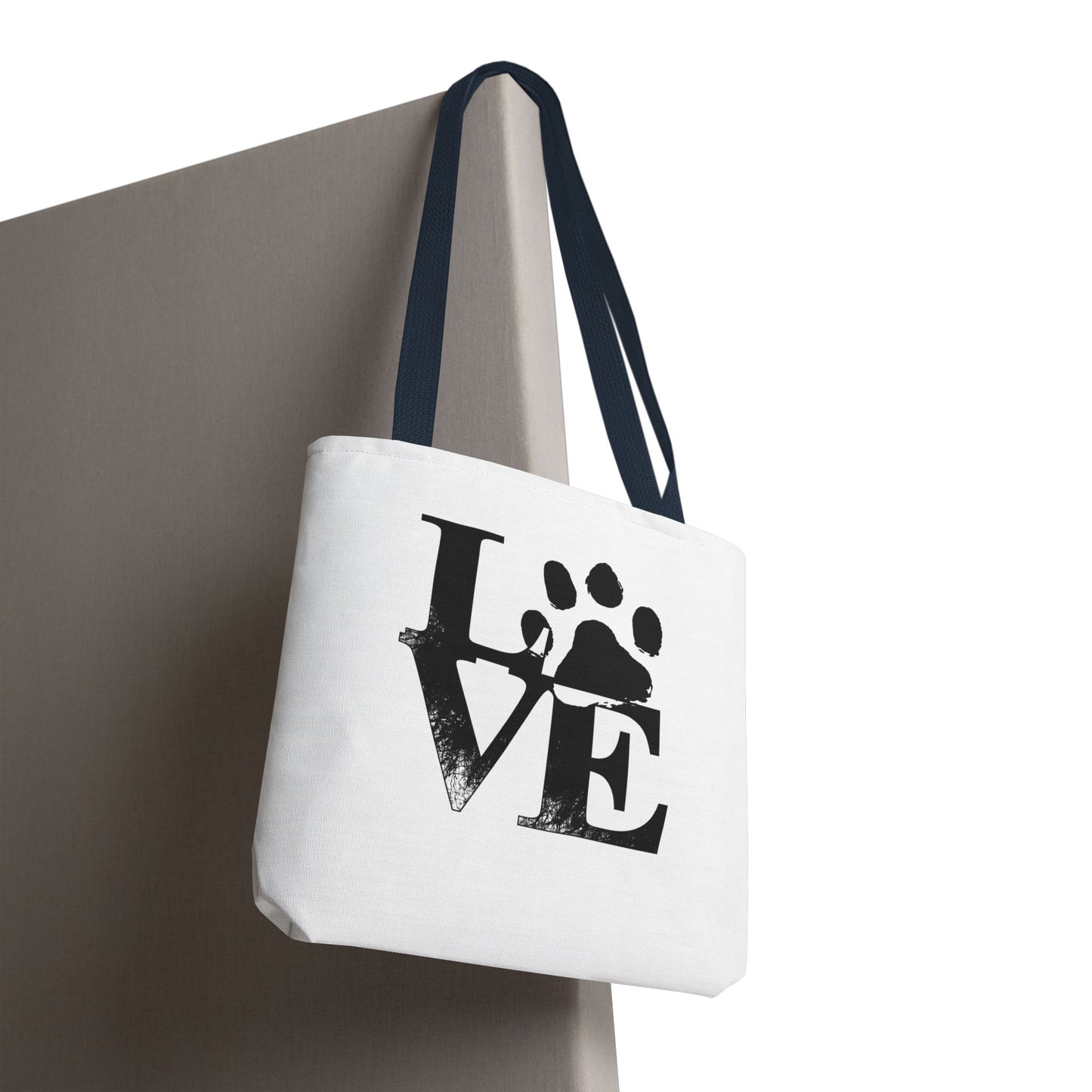 Love Paw Print Tote Bag, Pet Lover's Gift, Eco-Friendly Shopping Bag, Animal Rescue Fundraiser, Personalized Pet Tote