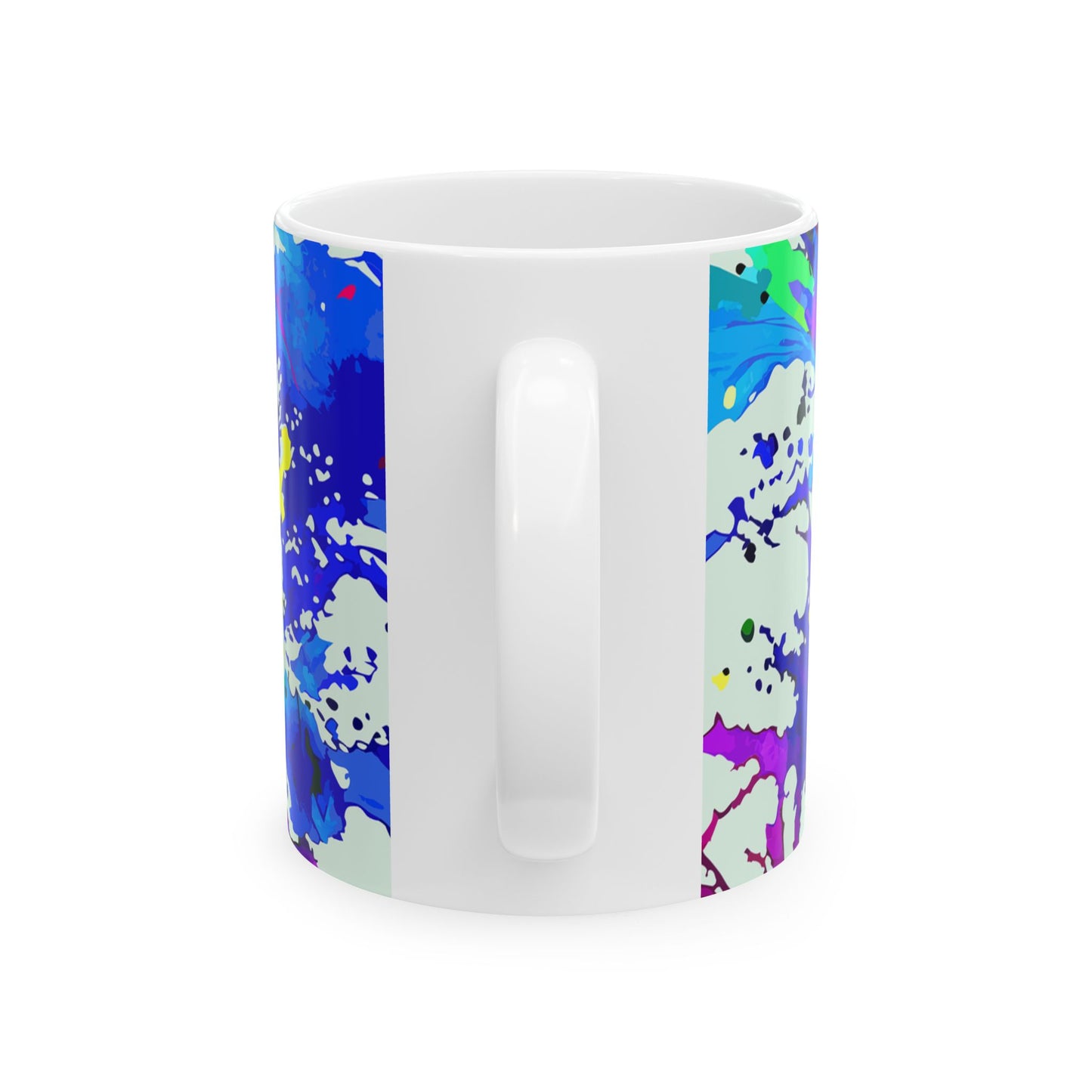 Vibrant Abstract Ceramic Mug, Coffee or Tea Mug, Kitchen Decor, Unique Artwork