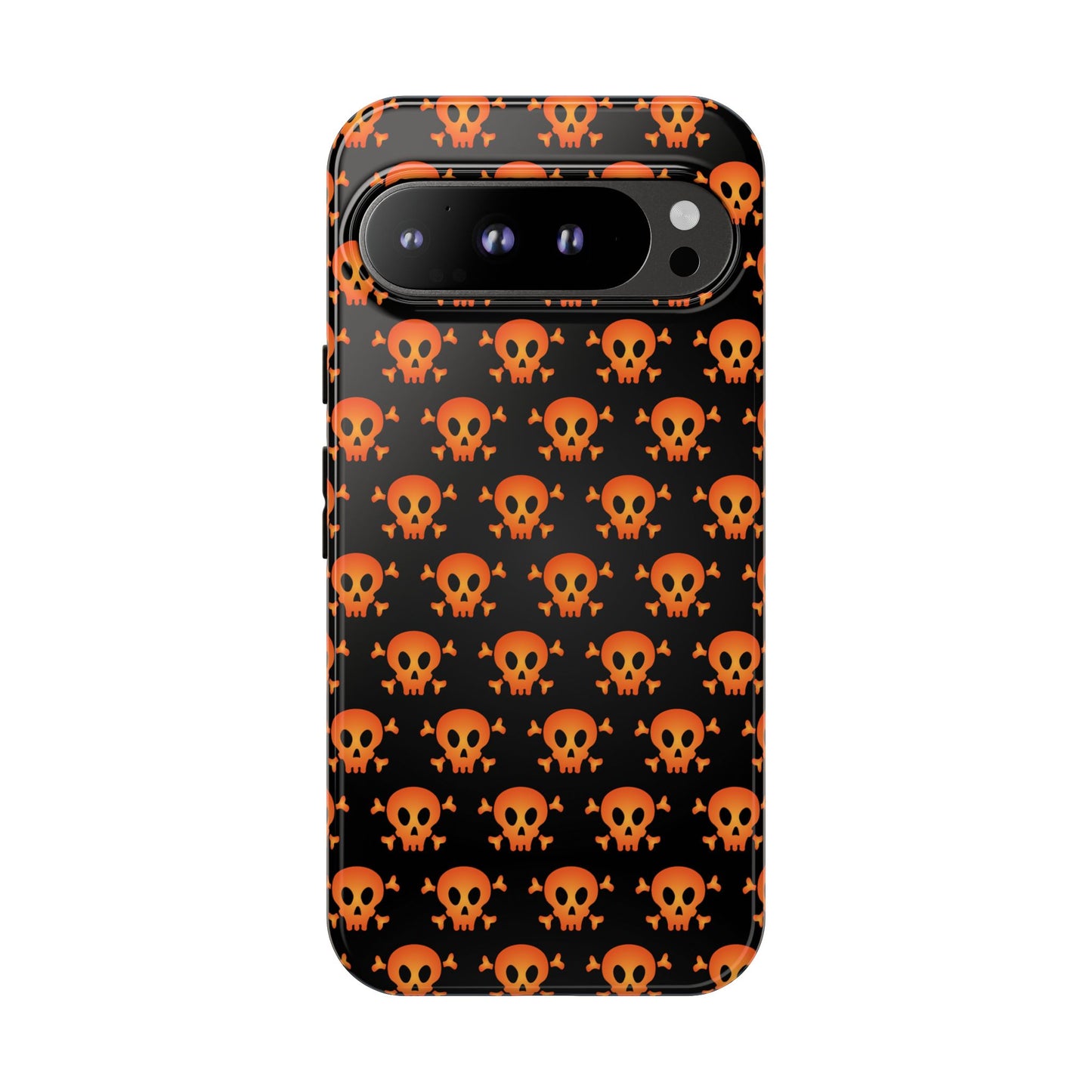 Halloween Skull Phone Case, Spooky Mobile Cover, Trick or Treat Accessory, Goth Gift, Skull Pattern Design