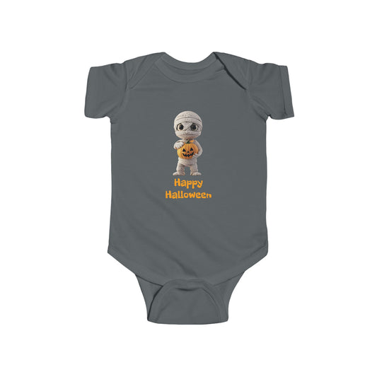 Halloween Infant Bodysuit, Cute Halloween Baby Outfit, Baby Onesie Costume, Mummy Pumpkin Bodysuit, Festive Baby Apparel