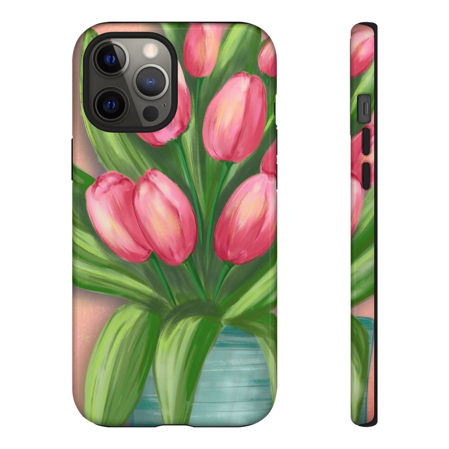 Floral Phone Case with Vibrant Tulips - Tough Cases for Garden Lovers, Spring Gifts, Nature Enthusiasts, Unique Gadget Accessories, [...]