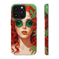 Vibrant Phone Case with Retro Greenery Design, Trendy Case for Casual Look, Gift for Her, Summer Vibes, Unique Phone Accessory