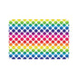 Rainbow Polka Dot Pet Food Mat (12x18) — Non-Slip Feeding Placemat for Cats & Dogs