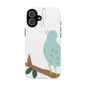 Birdsong Phone Case — Cute Blue Bird on Branch Protective Case