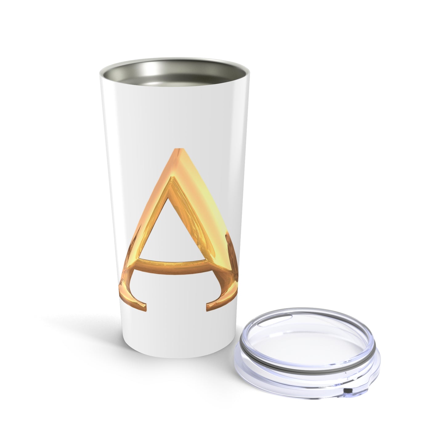 Personalized Gold Initial Tumbler 20oz Letter A