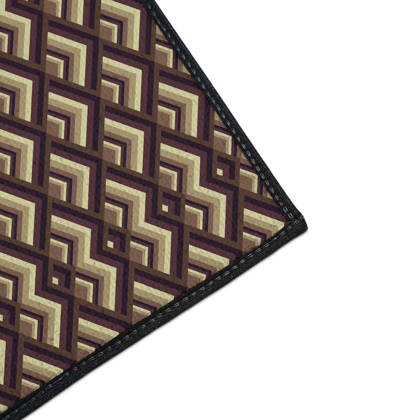 Geometric Retro Diamond Heavy-Duty Floor Mat