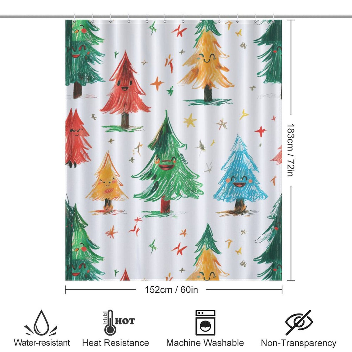 Christmas Tree Shower Curtain