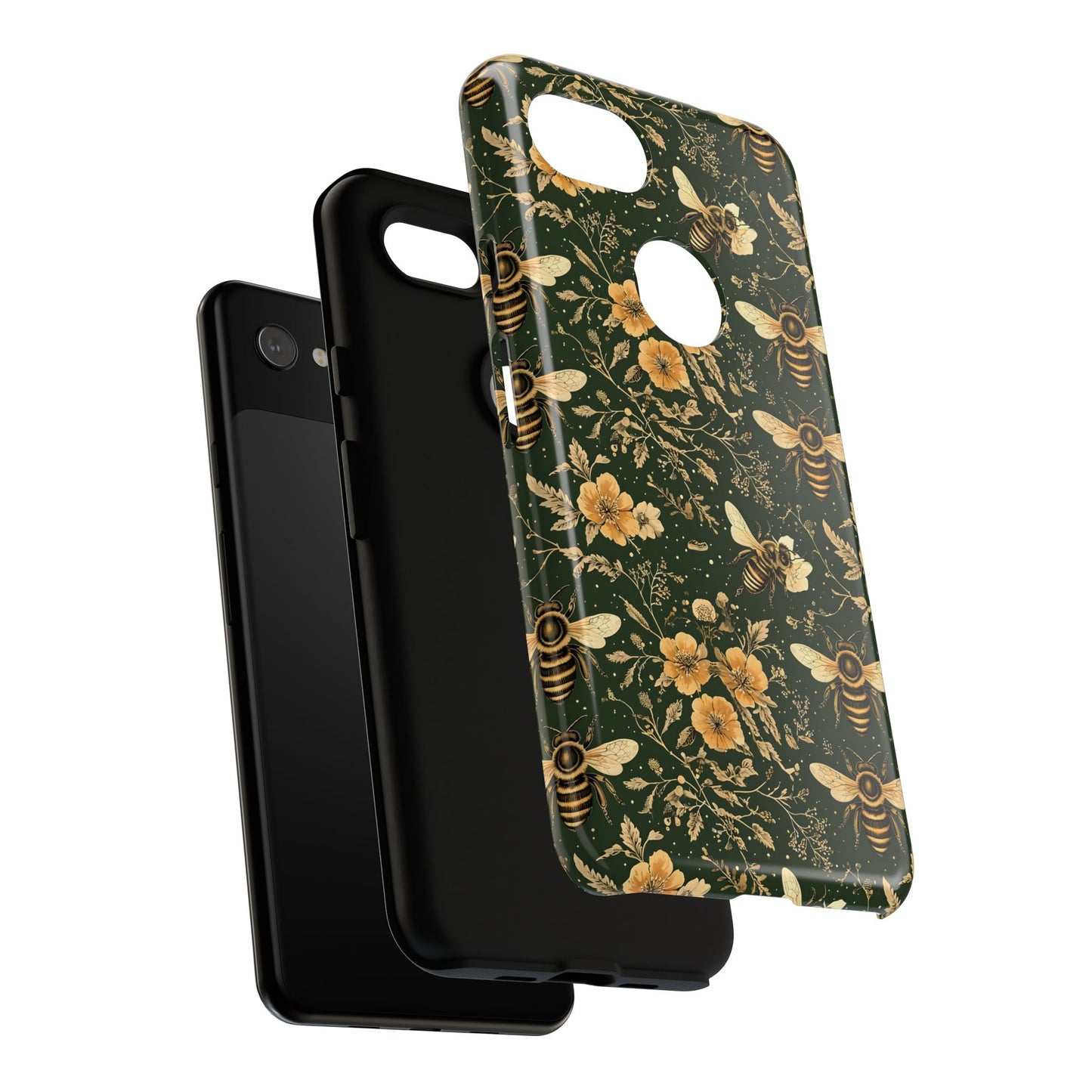 Nature-Inspired Phone Case, Tough Cases for Nature Lovers, Floral Bee Design, Eco-Friendly Gift, Summer Vibes, Trendy Phone Accessory,