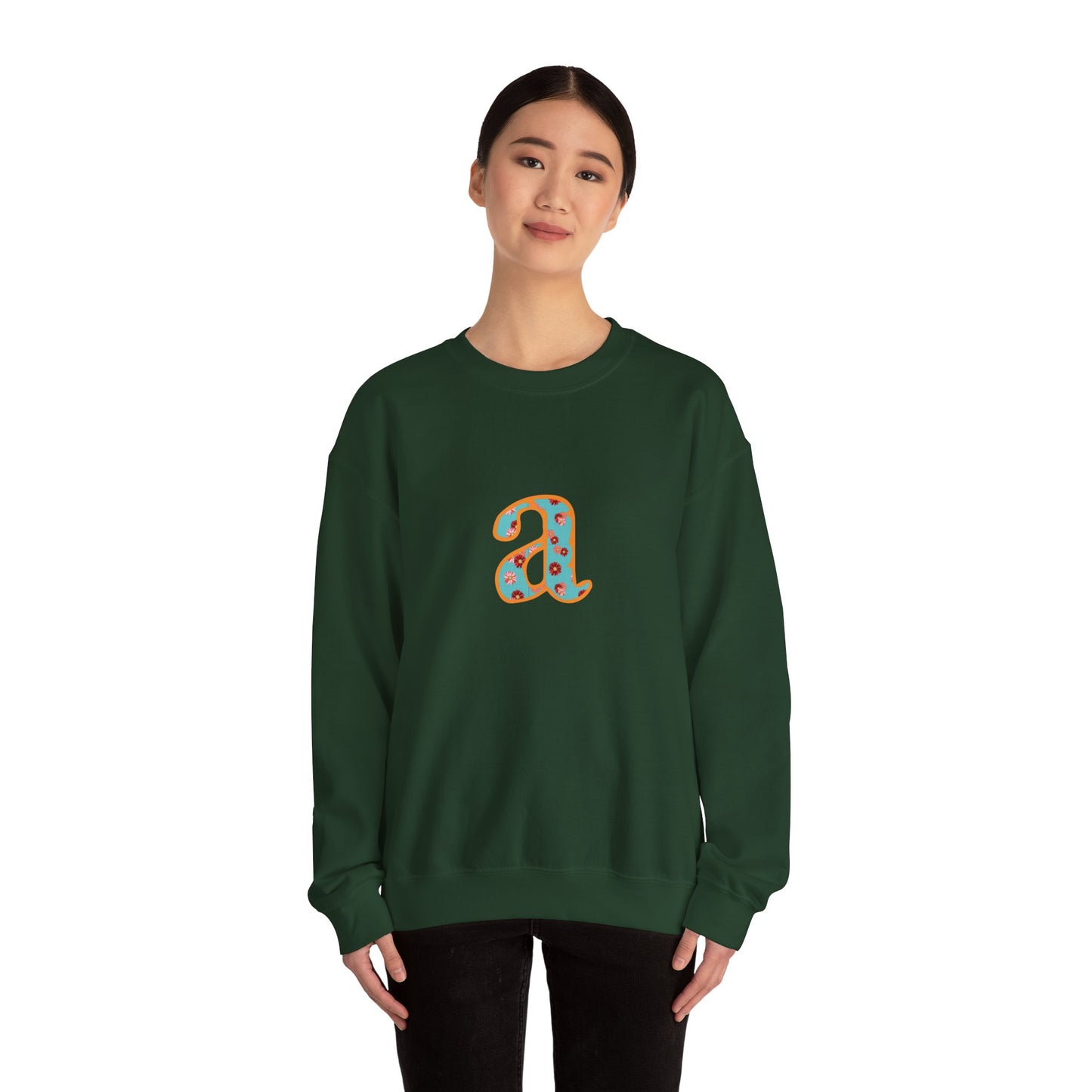 Personalized Initial Sweatshirt, Cozy Unisex Crewneck, Custom Gift for Her, Monogrammed Apparel, Perfect for Birthdays and Holidays
