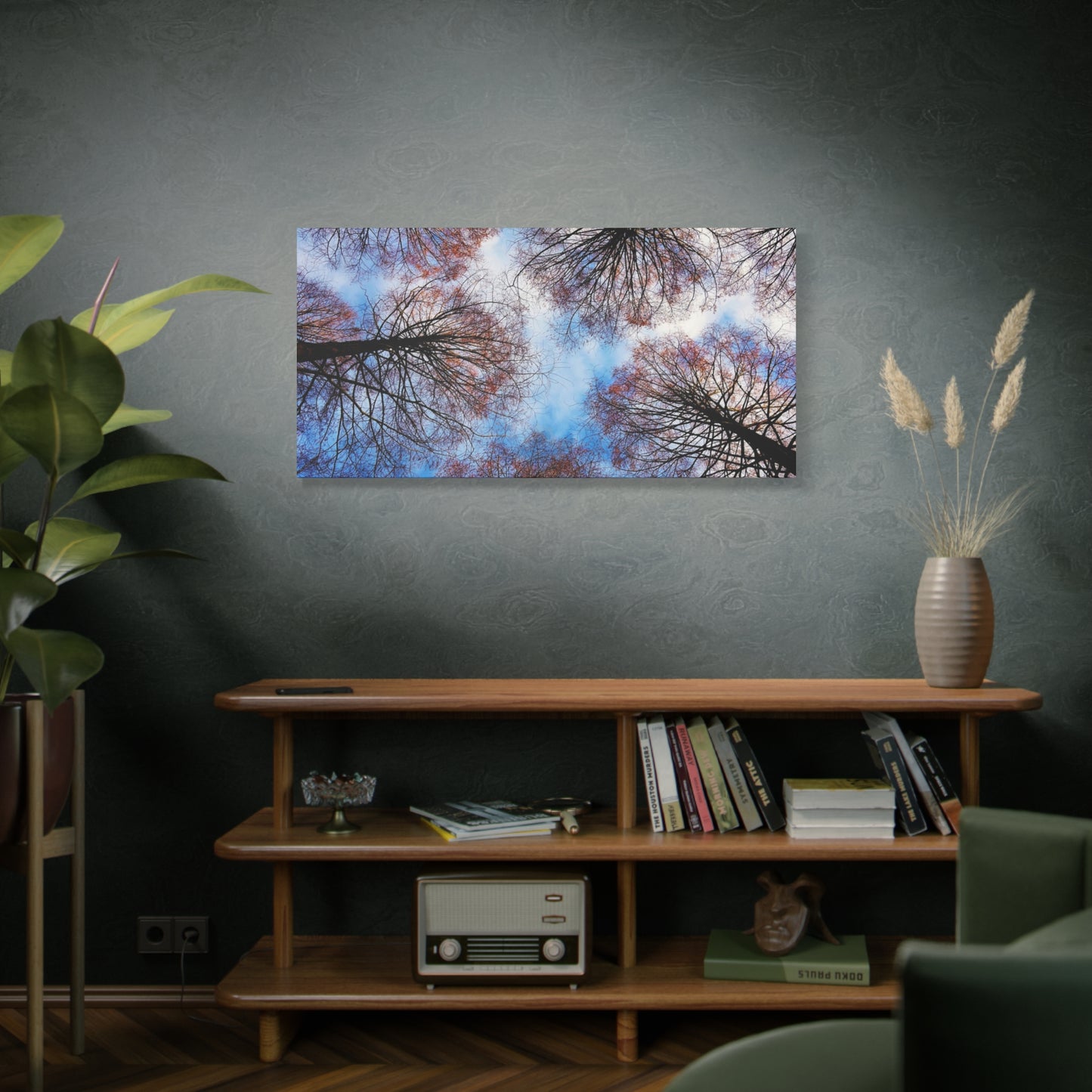 Canopy Sky Canvas Print — Winter Tree Tops Wall Art