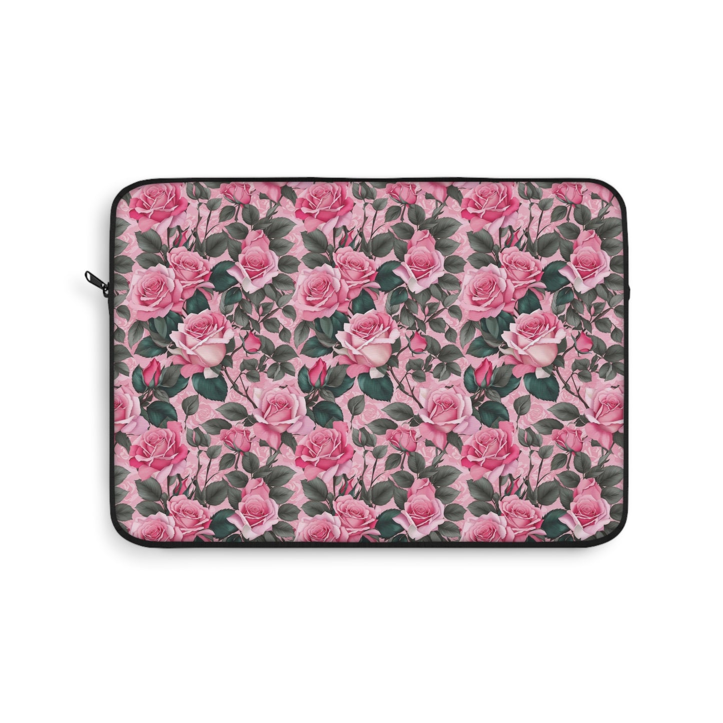 Floral Laptop Sleeve - Elegant Rose Design, Computer Case, Gifts for Her, Stylish Office Accessory, Mother's Day
