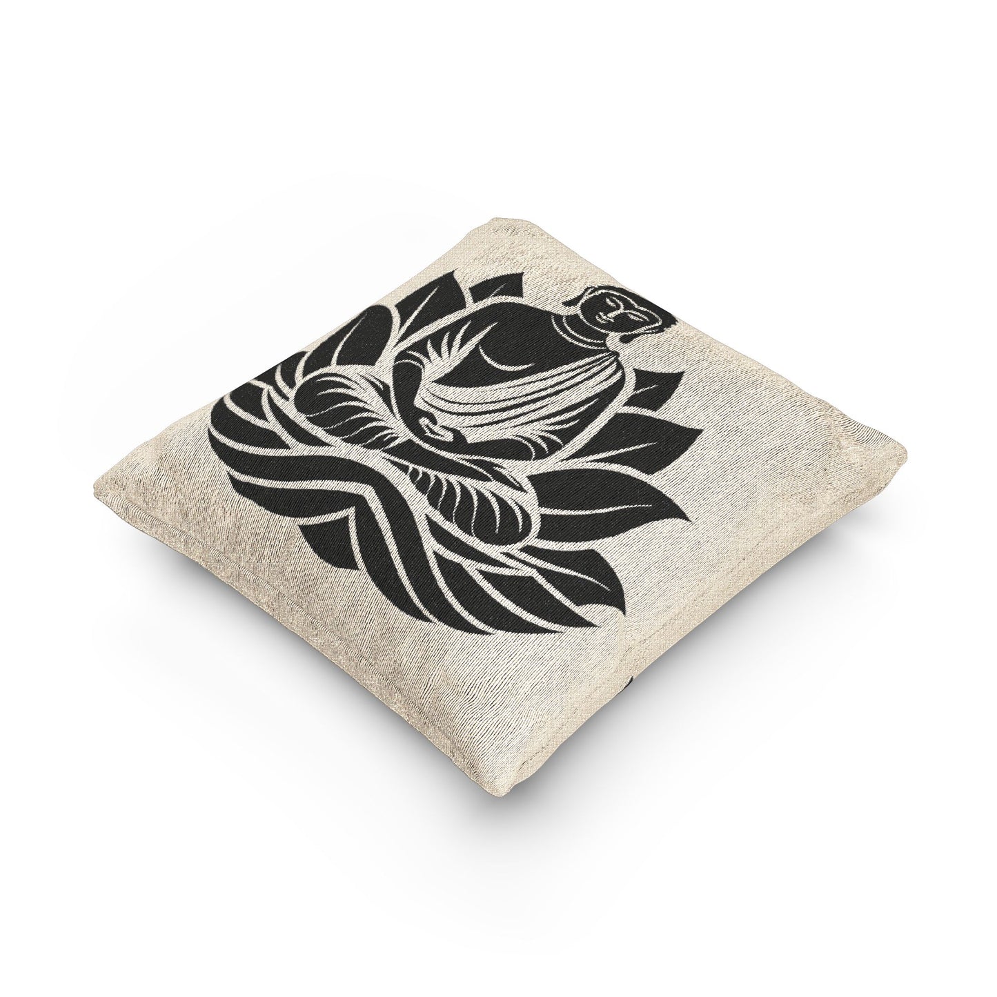 Meditation Buddha Woven Pillow | Yoga Decor, Mindfulness Gift, Boho Home Accent, Zen Room Decoration, Spiritual Homeware