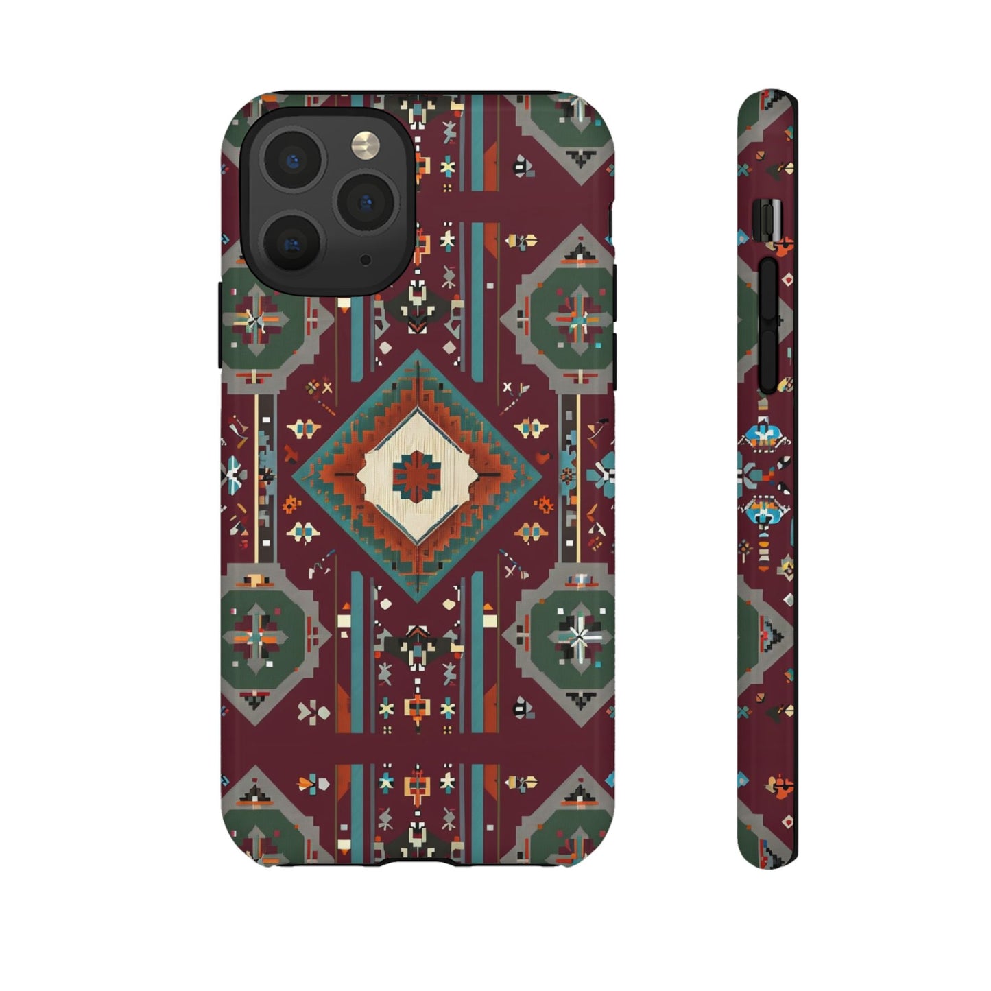 Tribal Pattern Phone Case - Boho Chic, Tough Durable Cover, Stylish Tech Accessory, Gift for Him/Her, Festival Essentials