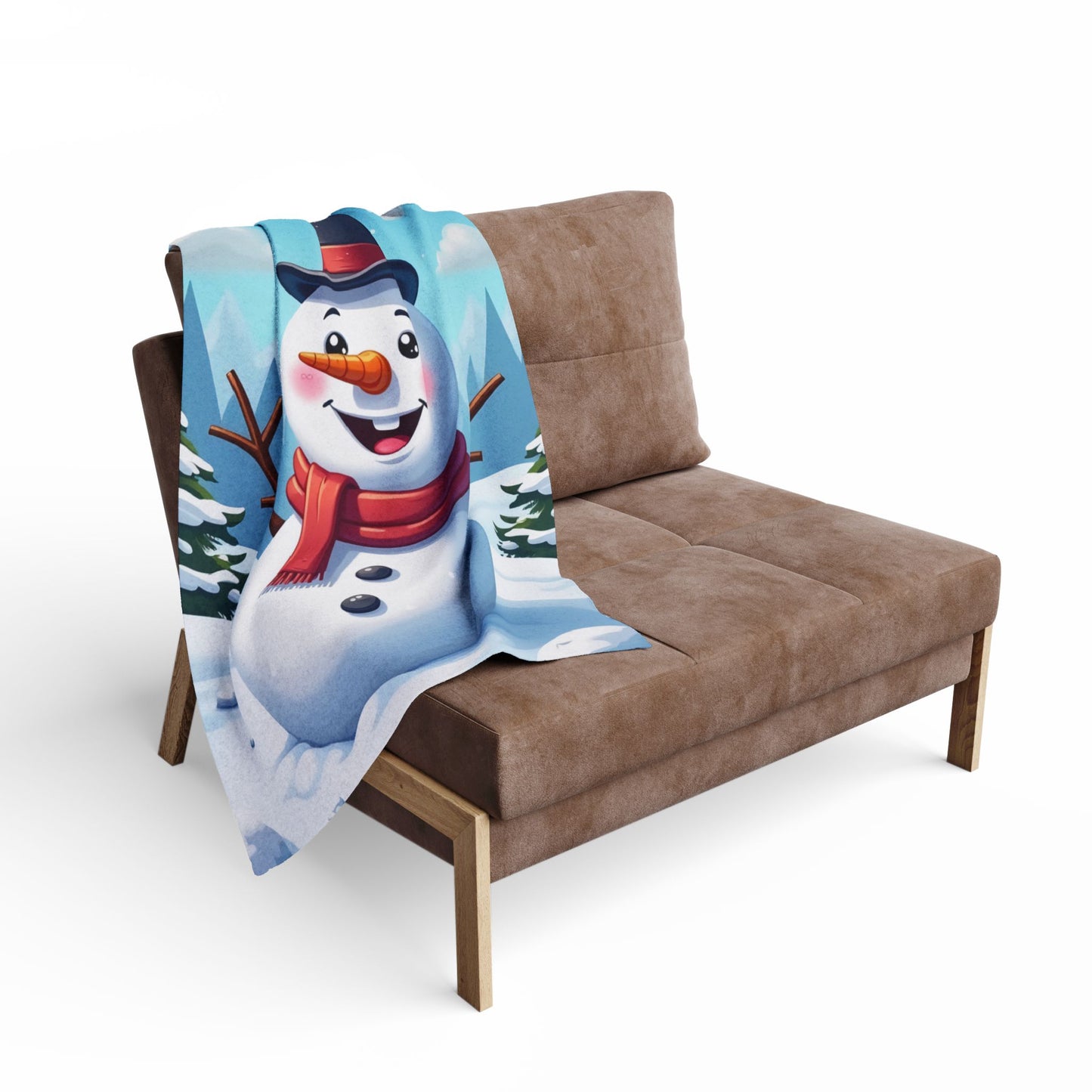 Arctic Fleece Blanket Snowman