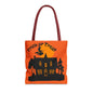 Halloween Tote Bag, Spooky Witch Design, Trick or Treat Bag, Fall Accessory, Seasonal Shopping Bag, Festival Gift