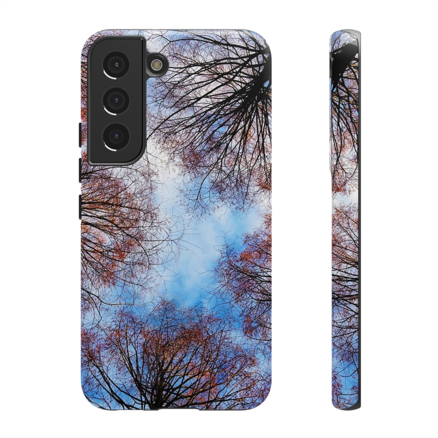 Skyward Trees Phone Case — Nature Forest Canopy Protective Tough Case
