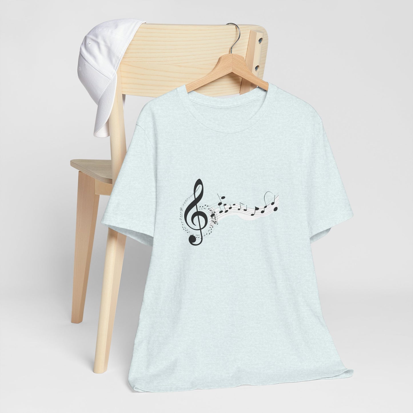 Musical Notes Short Sleeve Tee for Music Lovers