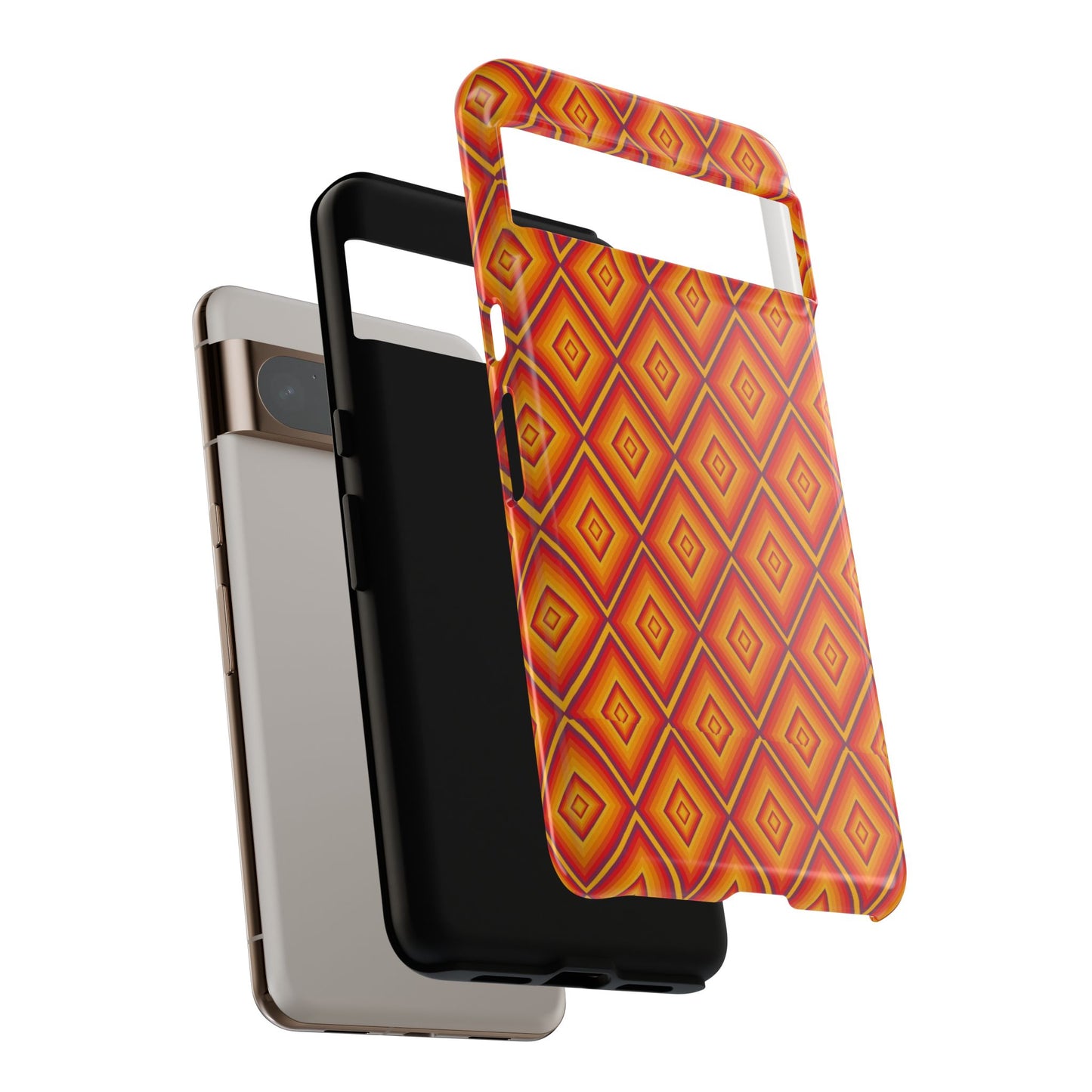 Geometric Phone Case, Tough Cases for Protection, Stylish Smartphone Cover, Vibrant Patterned Phone Accessory, Unique Gift Idea, [...]
