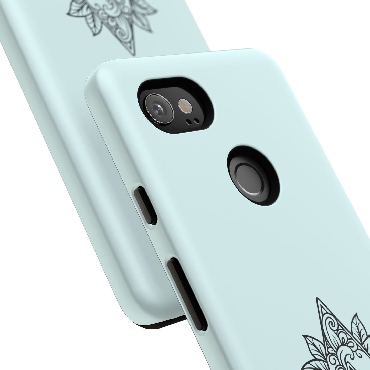 Personalized Tough Phone Case, Floral Monogram Cell Phone Cover, Custom Protective Case, Unique Gift, Birthday, Graduation