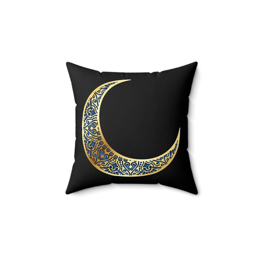 Bohemian Moon Decorative Pillow, Elegant Home Decor, Gift for Moon Lovers, Cozy Living Room Accent, Unique Bedroom Accessory