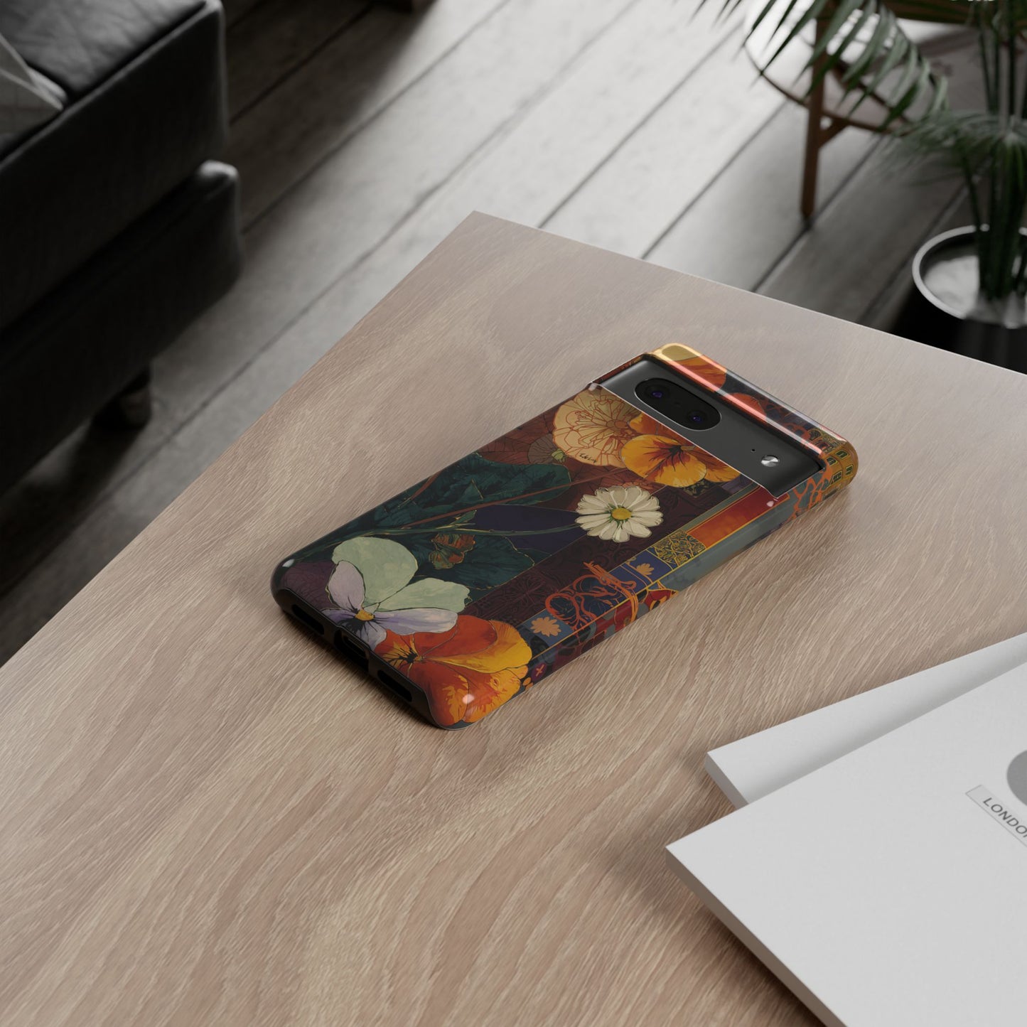 Floral Pansy Tough Phone Case — Vintage Botanical Protection