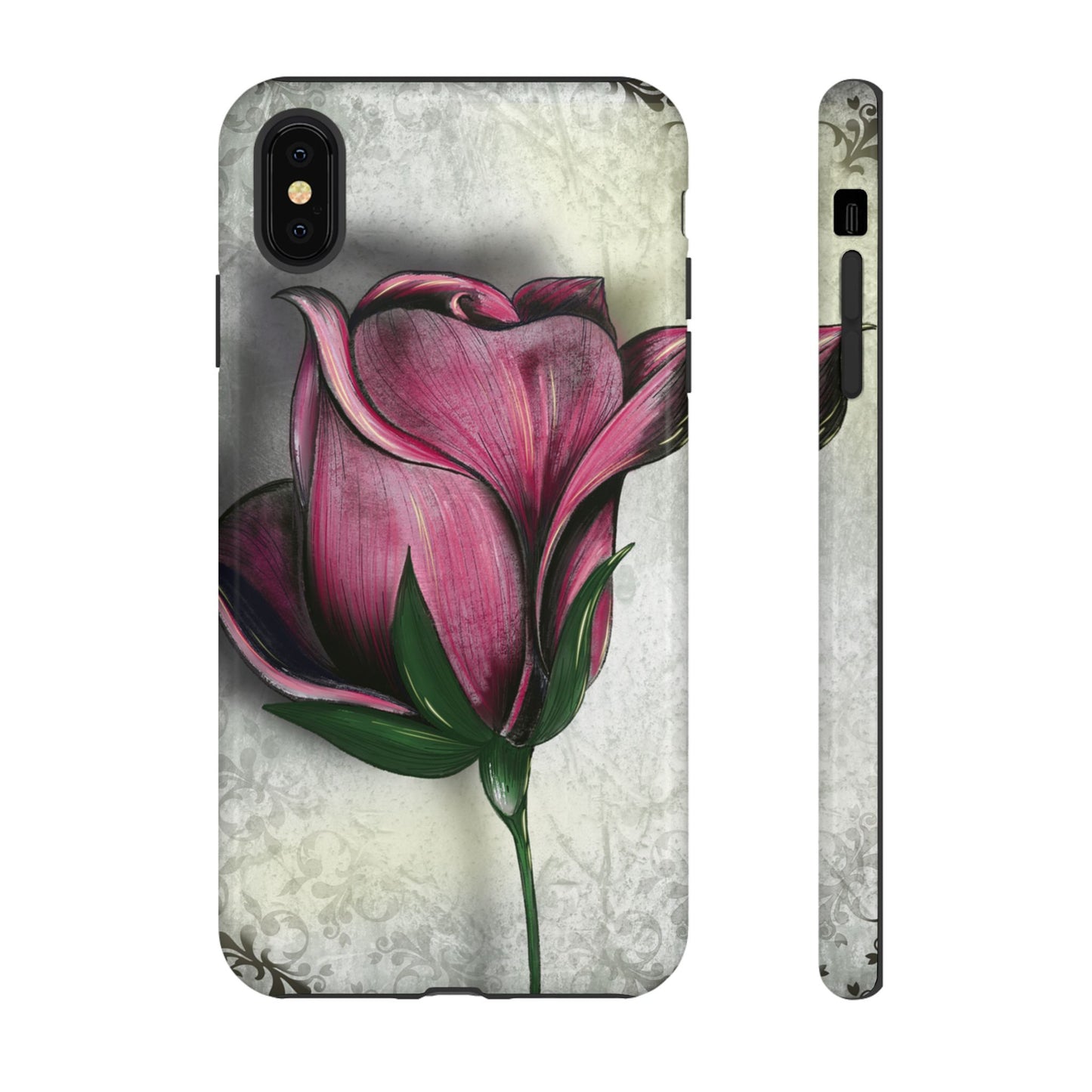 Rose Phone Case – Tough Cases, Floral Phone Cover, Gift for Her, Minimalist Design, Nature Lover's Accessory, Birthday Gift Idea