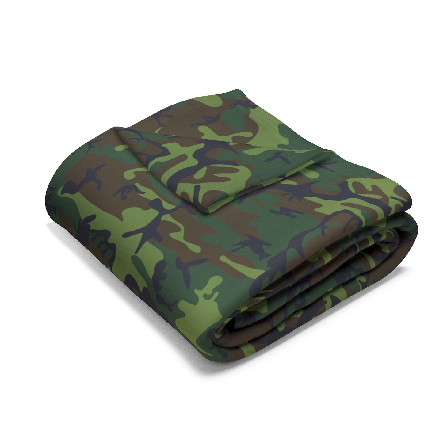 Camouflage Fleece Blanket for Cozy Comfort, Camping, Outdoor Adventures, Gift for Him, Home Decor, Military Style