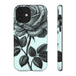Elegant Floral Phone Case, Tough Cases for iPhones, Black Rose Design, Gift for Her, Stylish Phone Cover, Birthday Gifts