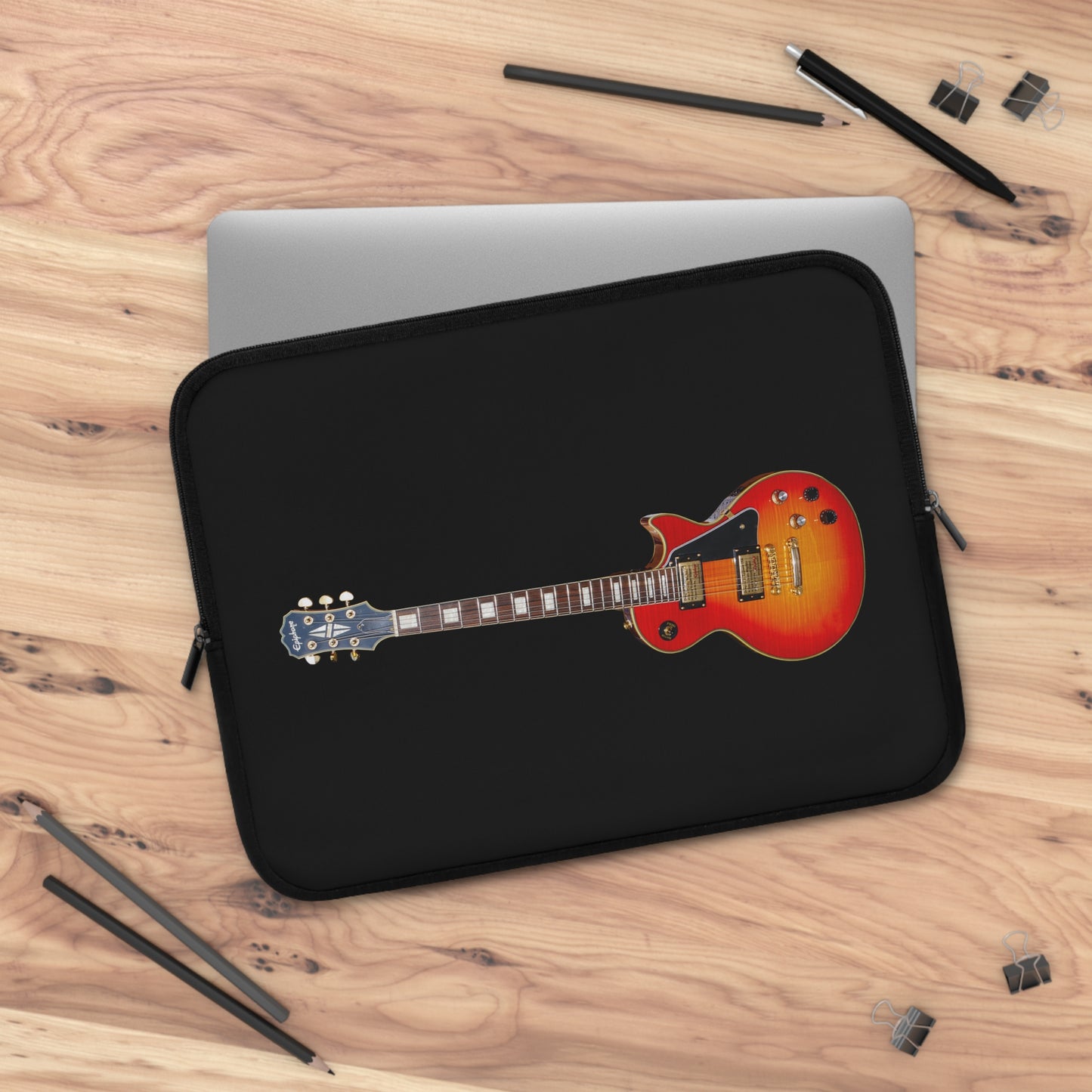 Guitar Lover's Laptop Sleeve - Musician Gift, Rock n Roll Accessory, Personalized Laptop Case, Unique Tech Bag, Music Themed Gift