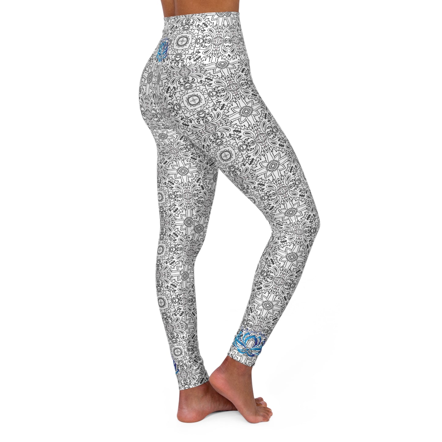 Chic High Waisted Yoga Leggings, Activewear, Fitness Apparel, Stretchy Leggings, Yoga Pants, Trendy Workout Gear, Meditation Wear