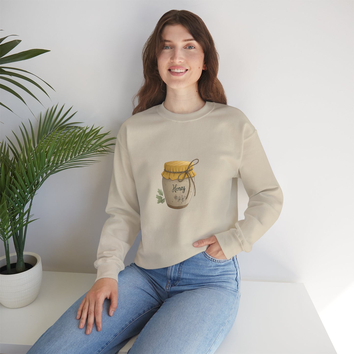 Honey Jar Sweatshirt, Cozy Gift, Fall Fashion, Unisex Apparel, Sweetheart Gift, Cute Sweatshirt