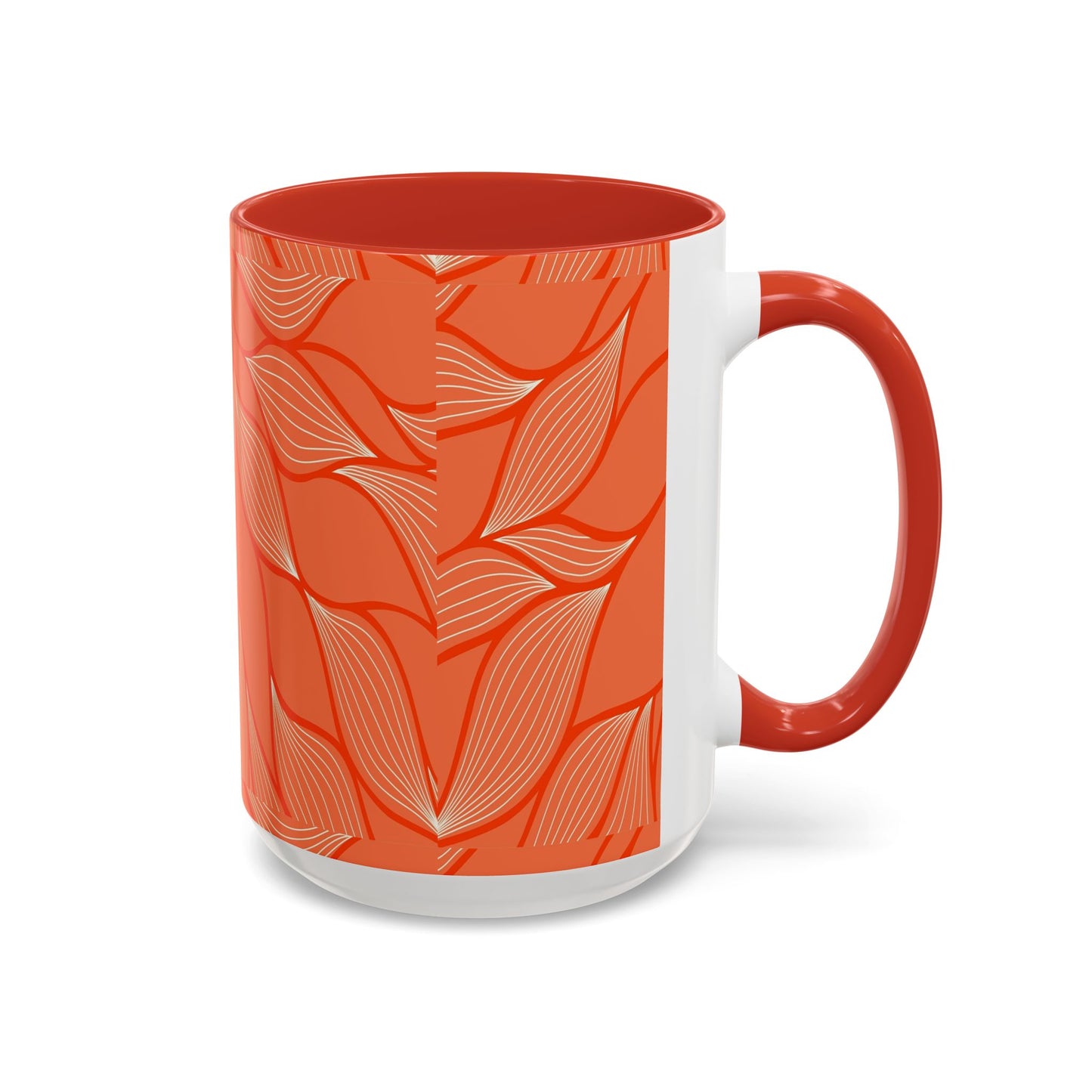 Stylish Accent Coffee Mug, Floral Pattern Drinkware, Unique Gift for Coffee Lovers, Home Decor, Kitchenware, Vibrant Design