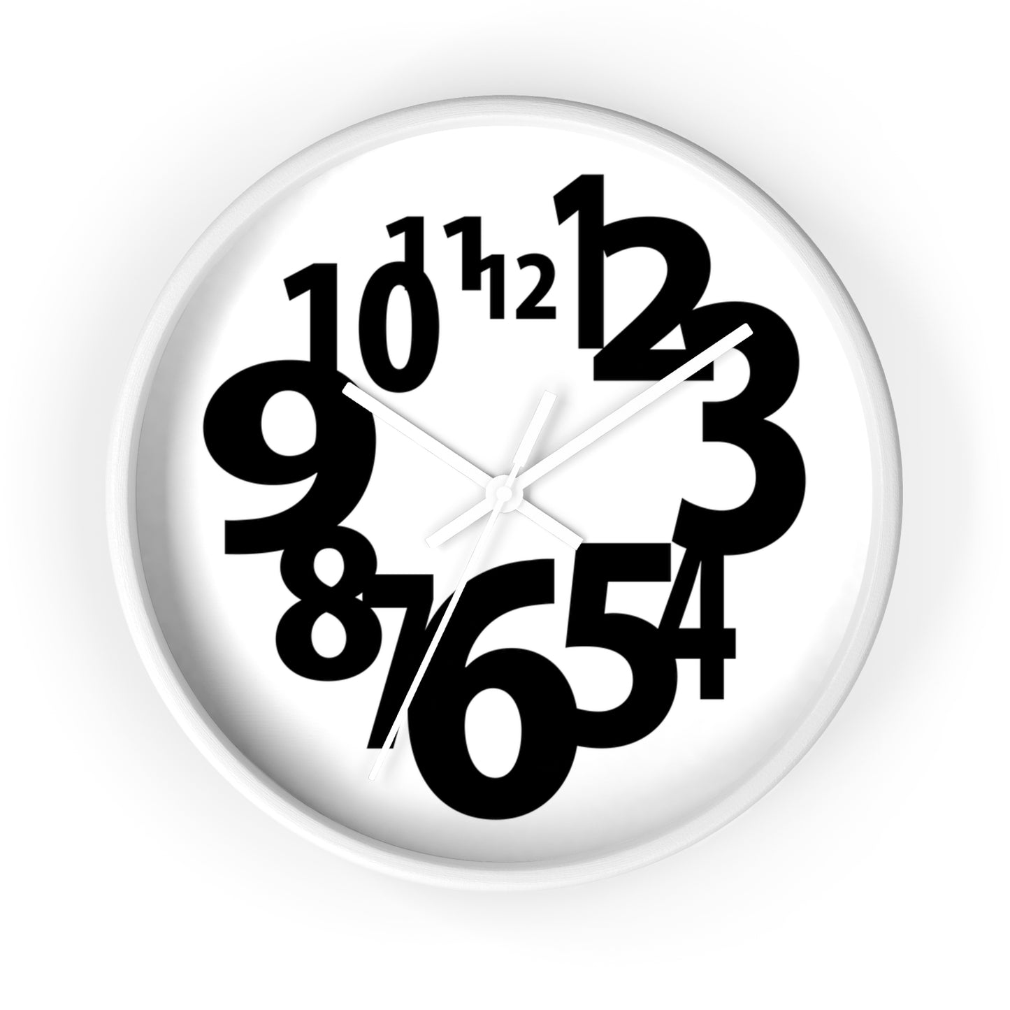 Modern Black and White Wall Clock, Minimalist Home Decor, Office Timer, Gift for Him/Her, Stylish Timepiece