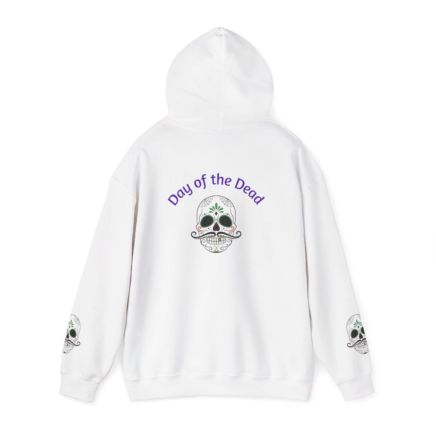 Day of the Dead Hoodie | Unisex Heavy Blend Sweatshirt, Skull Art, Mexican Holiday Apparel, Halloween Costume, Festival Gear