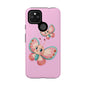 Cute Butterfly Phone Case, Tough Phone Cover, Girly Phone Accessory, Unique Gift for Her, Kids Phone Case, Floral Design Case