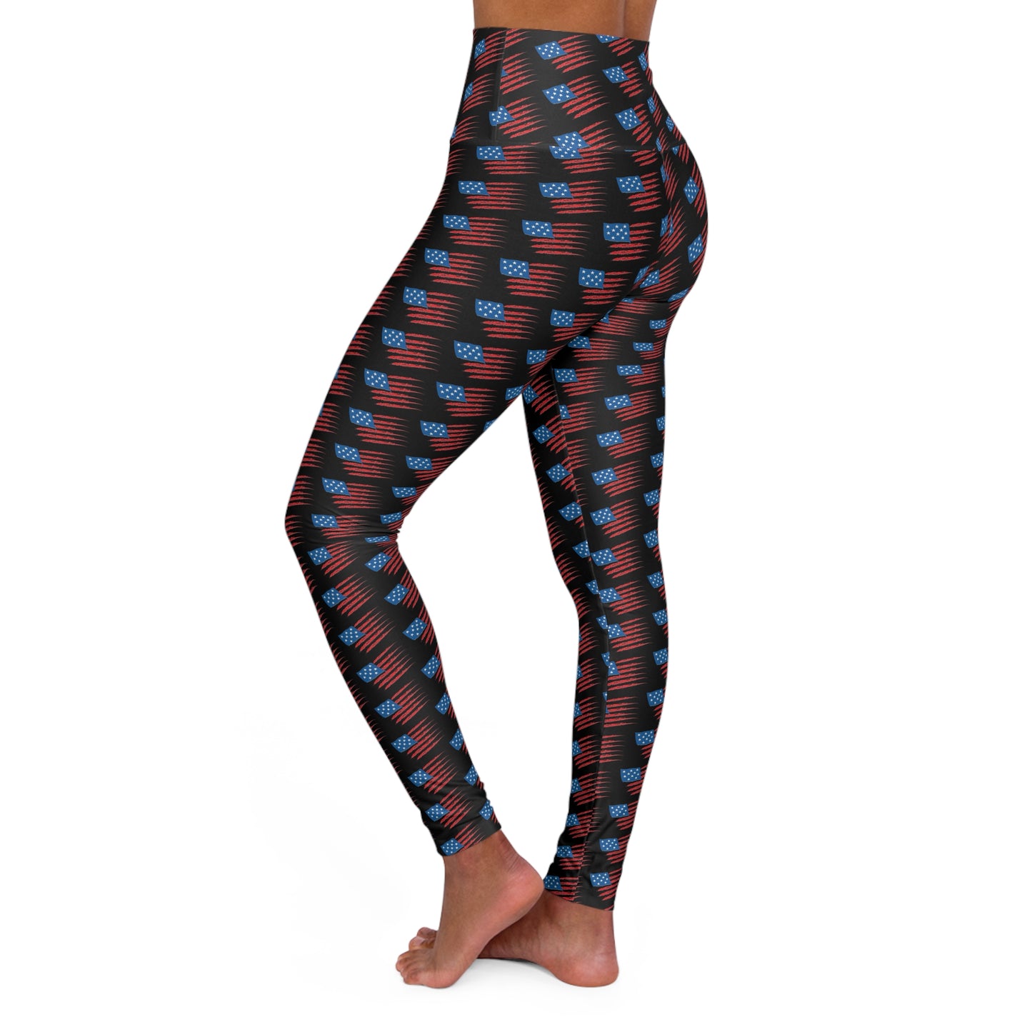 High Waisted Yoga Leggings with Bold Pattern, Activewear for Fitness, Workout Leggings, Gym Essentials, Christmas Gift, Trendy [...]
